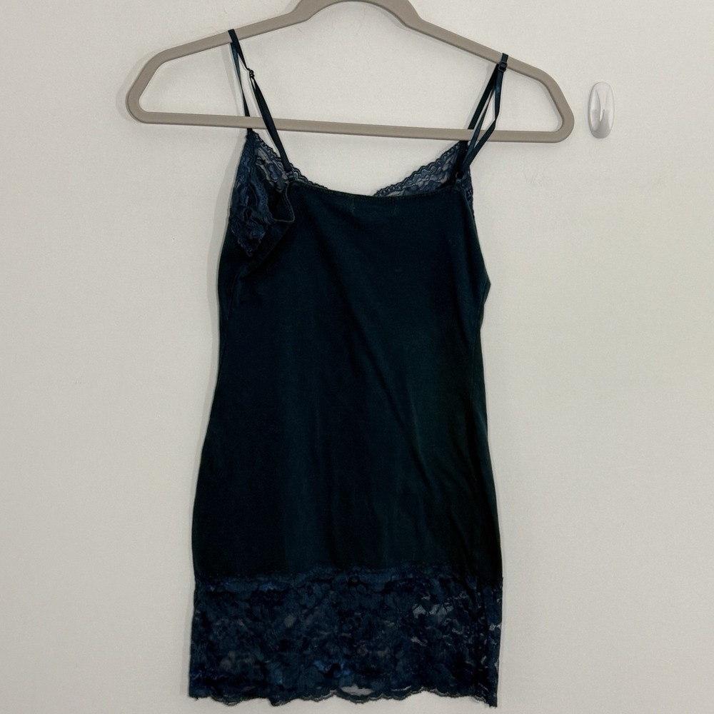 Wet Seal Womens Camisole Tank Top  Small Blue Lace Y2K Fairy Whimsigoth Layering - Picture 4 of 11